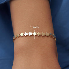 14K Gold Star Bracelet