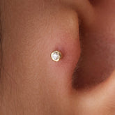 14K Altın Tektaş Piercing