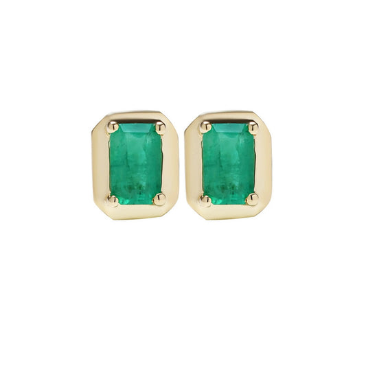 14_Ayar_Altin_Emerald_Zumrut_Kupe