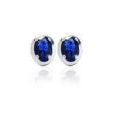 14_Ayar_Altin_Oval_Safir_Kupe