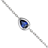 14_Ayar_Altin_Pear_Safir_Bileklik