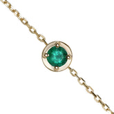 14_Ayar_Altin_Round_Zumrut_Bileklik