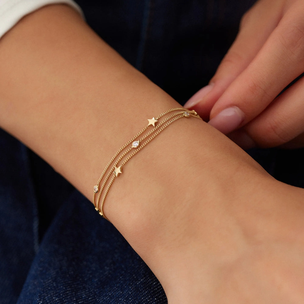 14_Ayar_Altin_Uc_Sira_Yildiz_Bileklik_1