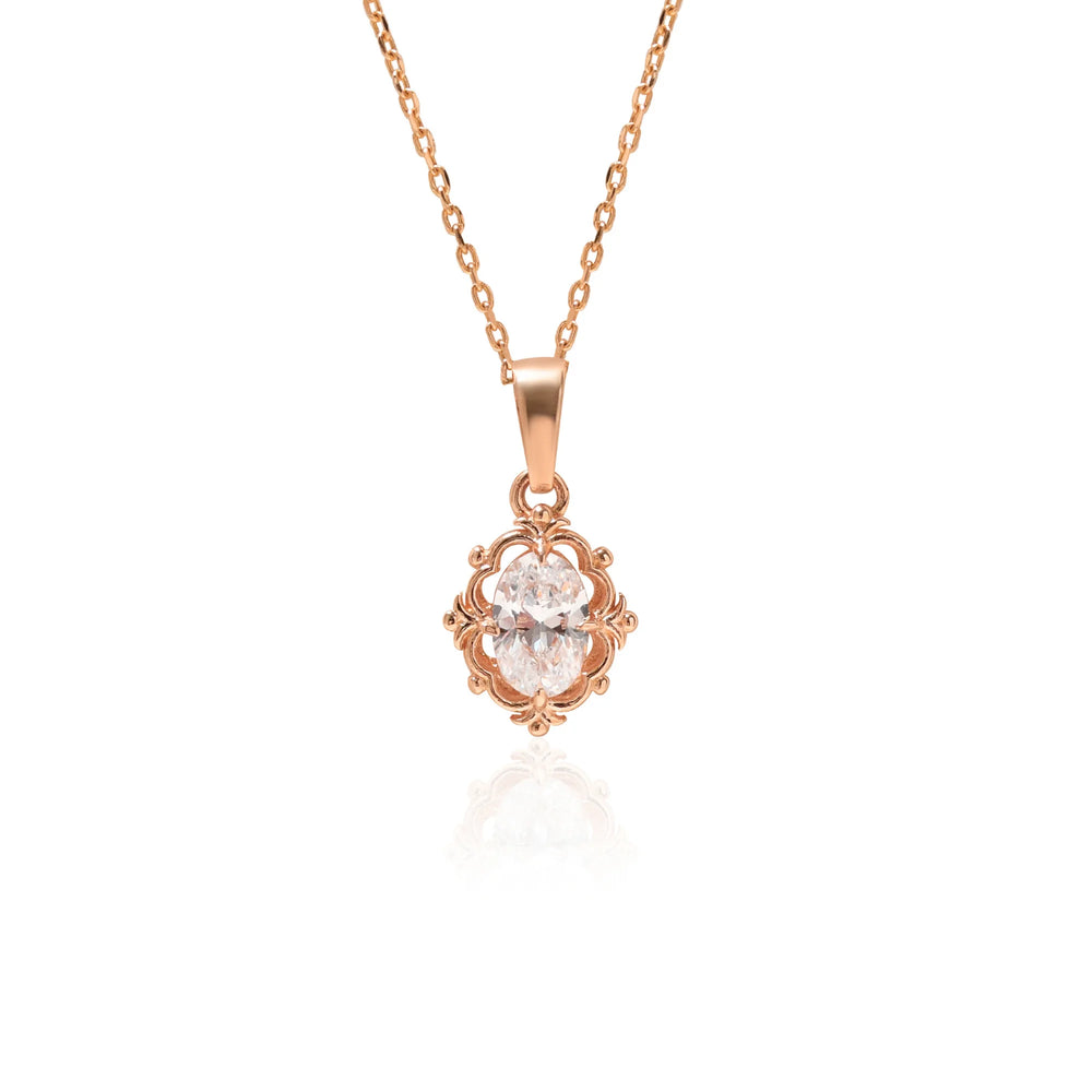 14 Ayar Rose Altın Vintage Kolye