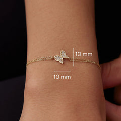 14K Gold Butterfly Bracelet