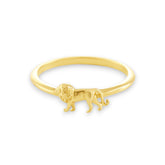 14K Gold Lion Ring