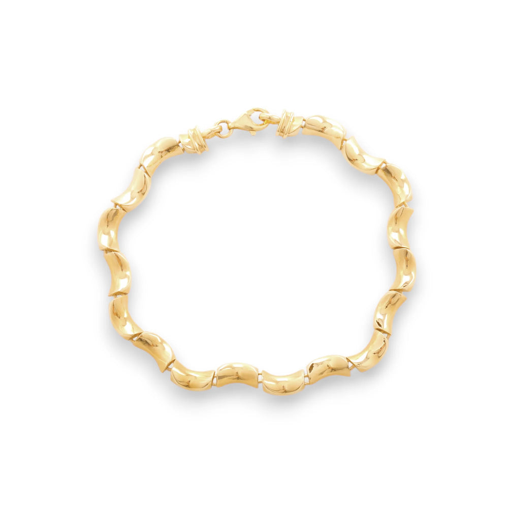 14 Ayar Altın Kıvrımlı Bileklik