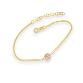 14 Ayar Altın Baget Mozaik Bileklik