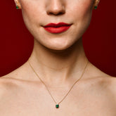 14-Ayar-Altin-Emerald-Zumrut-Kolye