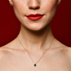 14-Ayar-Altin-Emerald-Zumrut-Kolye