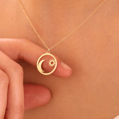 Moon and Sun Necklace