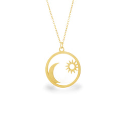 Moon and Sun Necklace