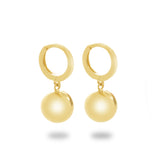 14 Ayar Altın Sallantılı Top Küpe