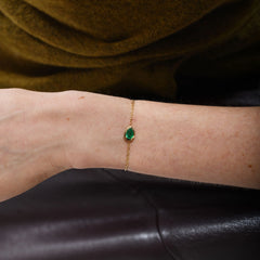 14-Ayar-Altin-Pear-Zumrut-Bileklik