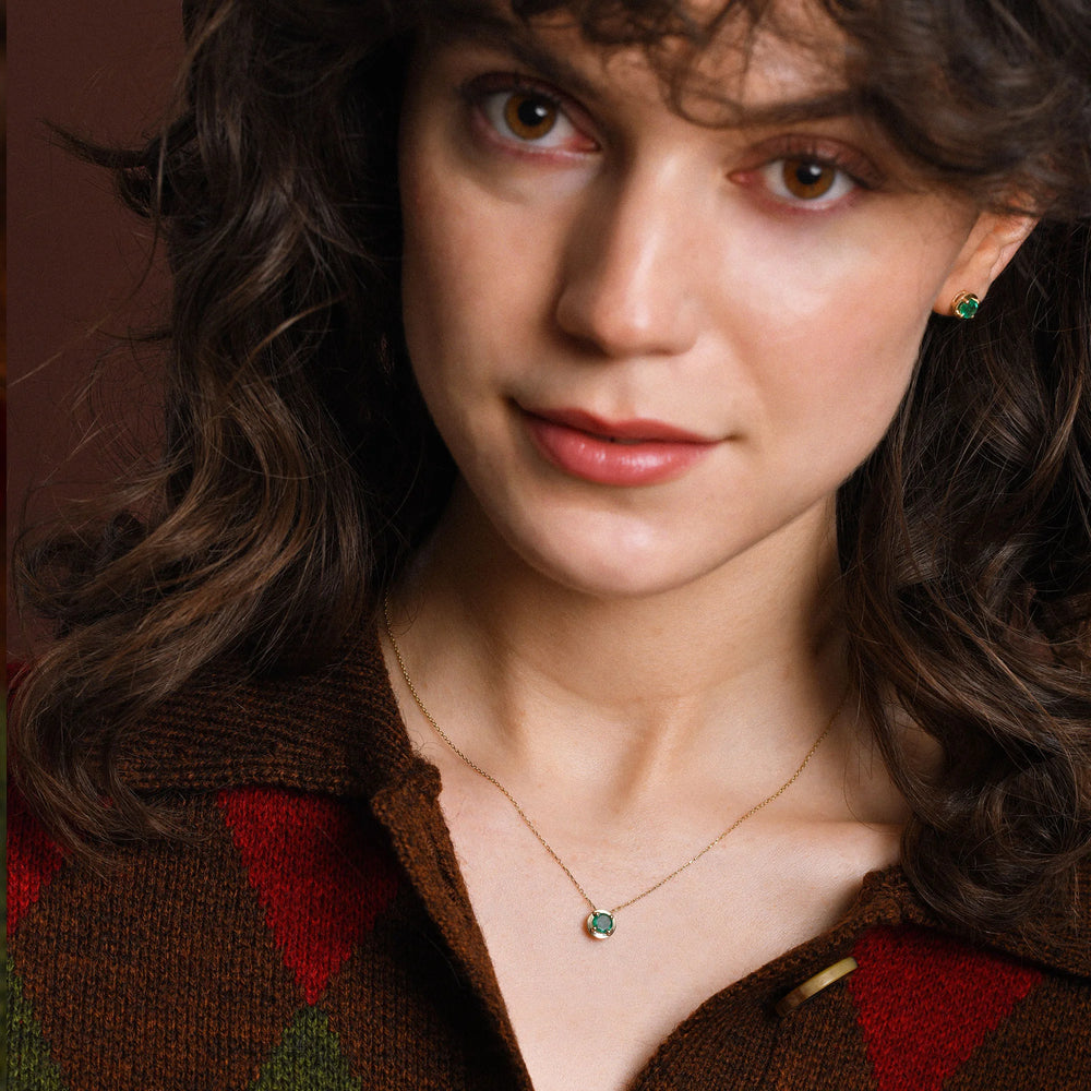 14-Ayar-Altin-Round-Zumrut-Kolye