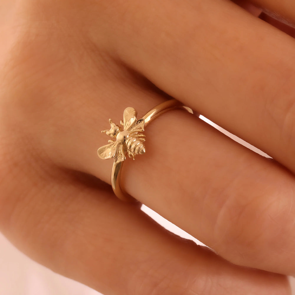 14 Ayar Altın Arı Yüzük