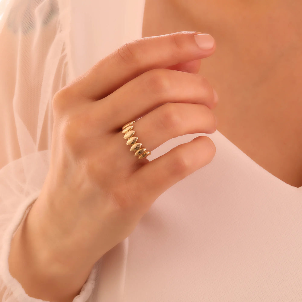 14 Ayar Altın Dilimli Yüzük