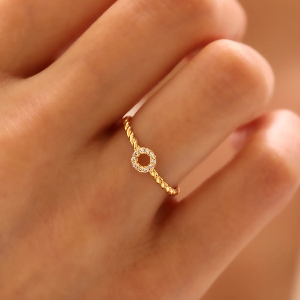 14 Ayar Altın Minimal Halka Yüzük