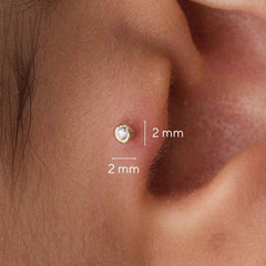 14K Altın Tektaş Piercing