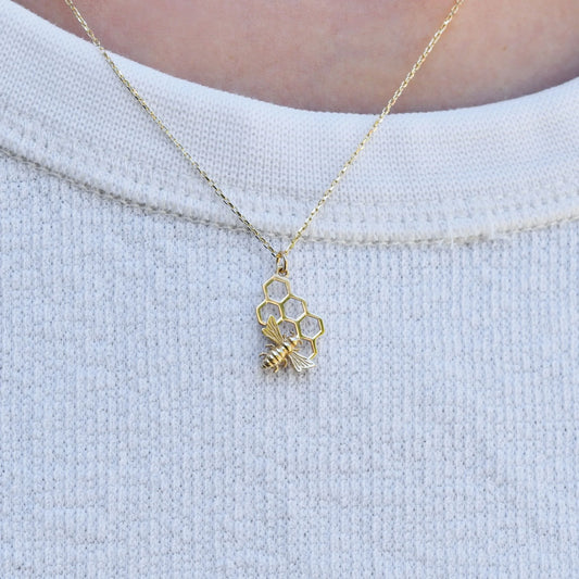 14k-altin-ari-petek-kolye-1