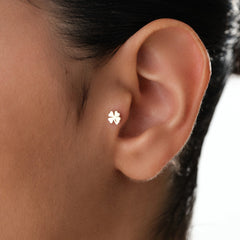 14K Altın Yonca Piercing
