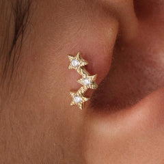 14K Altın Yıldız Piercing