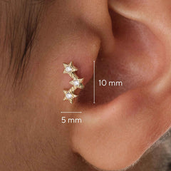 14K Altın Yıldız Piercing