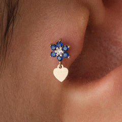 14K Altın Kalp Piercing