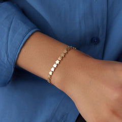 14K Gold Star Bracelet