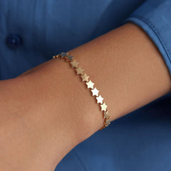 14K Gold Star Bracelet