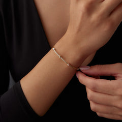 14 Ayar Altın Üç Renk Dorika Bileklik