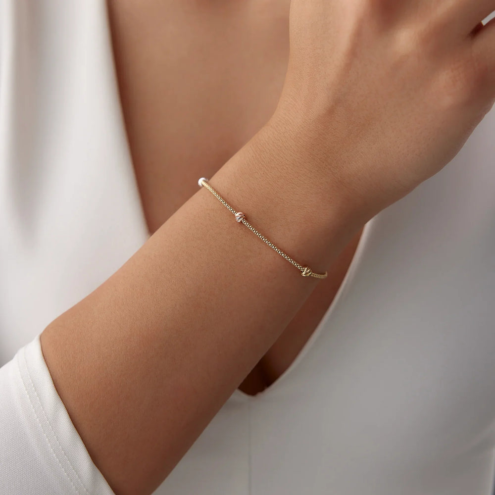 14 Ayar Altın Üç Renk Dorika Bileklik