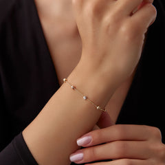 14 Ayar Altın Üç Renk Dorika Bileklik