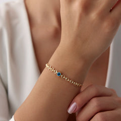 14 Ayar Altın Dorikalı Göz Bileklik