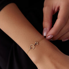 14 Ayar Altın Minimal Halka Bileklik