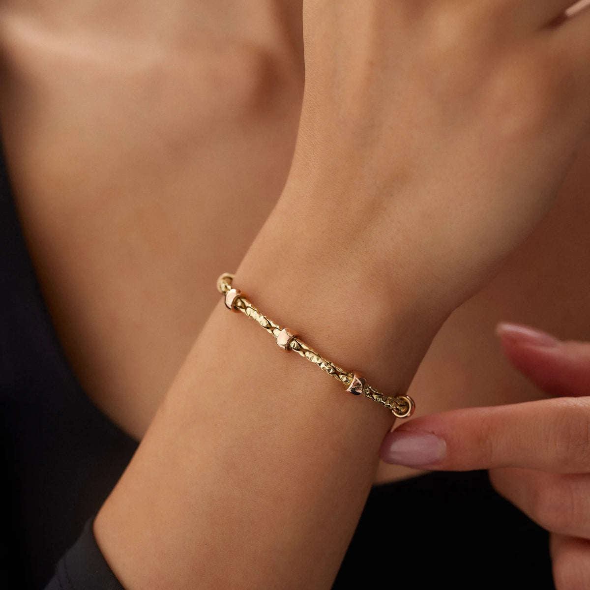 14 Ayar Altın Tasarım Bileklik