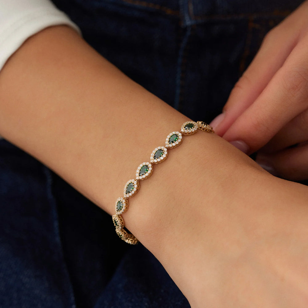 14 Ayar Altın Damla Su Yolu Bileklik