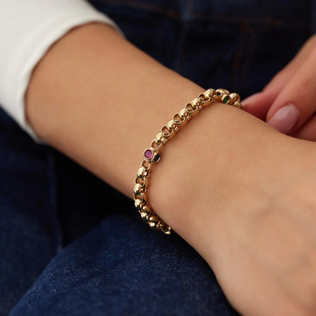 14 Ayar Altın Kalın Zincir Bileklik