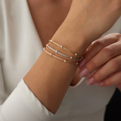 14 Ayar Altın Dorika Üçlü Kalze Bileklik