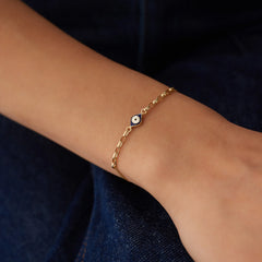 14 Ayar Altın Nazar Boncuğu Bileklik