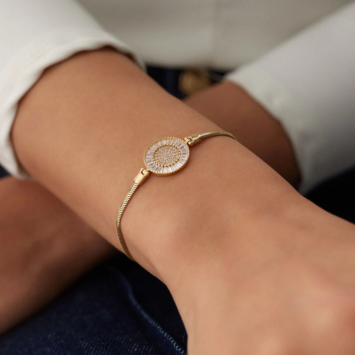 14 Ayar Altın Trapez Balıksırtı Bileklik