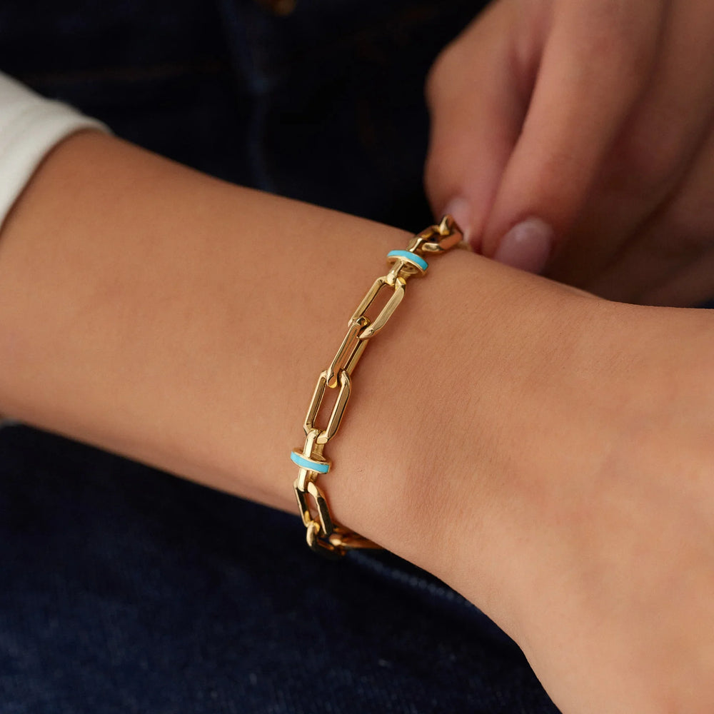 14 Ayar Altın Mineli Ataç Bileklik