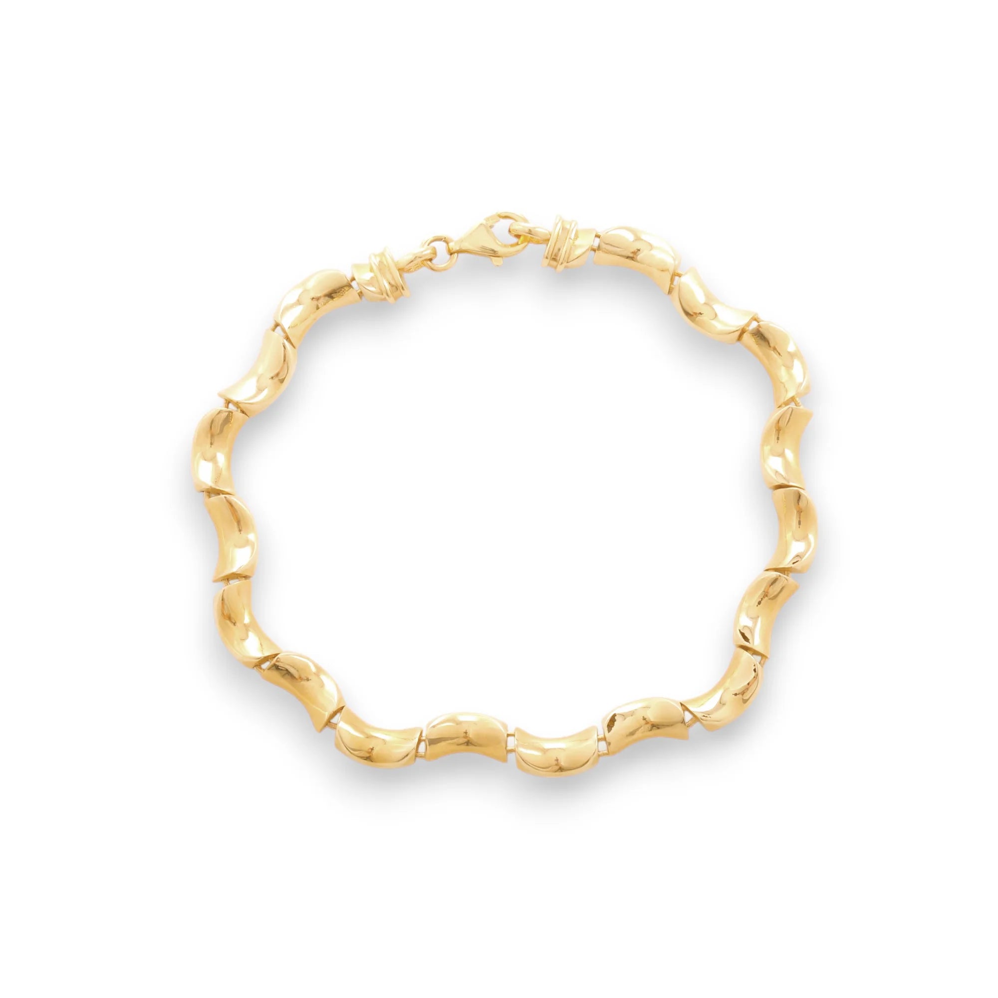 14 Ayar Altın Kıvrımlı Bileklik