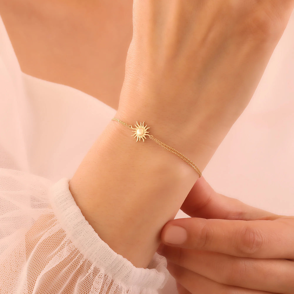 14 Ayar Altın Güneş Bileklik