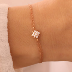 14 Ayar Altın Aşk Çiçeği Bileklik