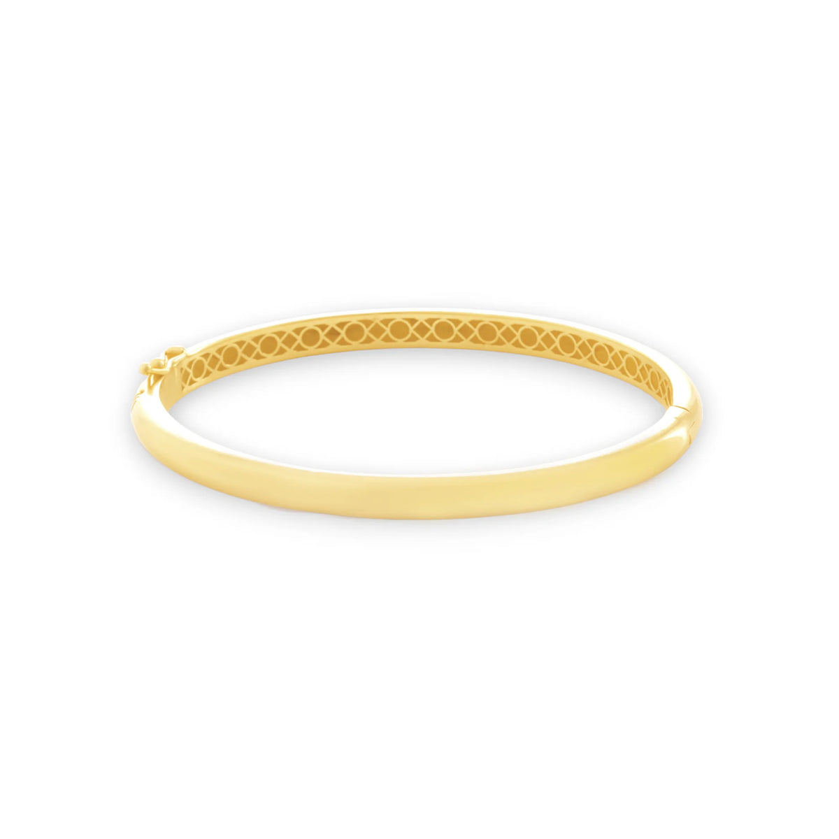 14 Ayar Altın Düz Oval Kelepçe