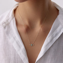 14 Ayar Altın Göz Kolye