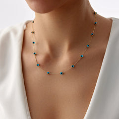 14 Ayar Altın Nazar Boncuklu Kolye