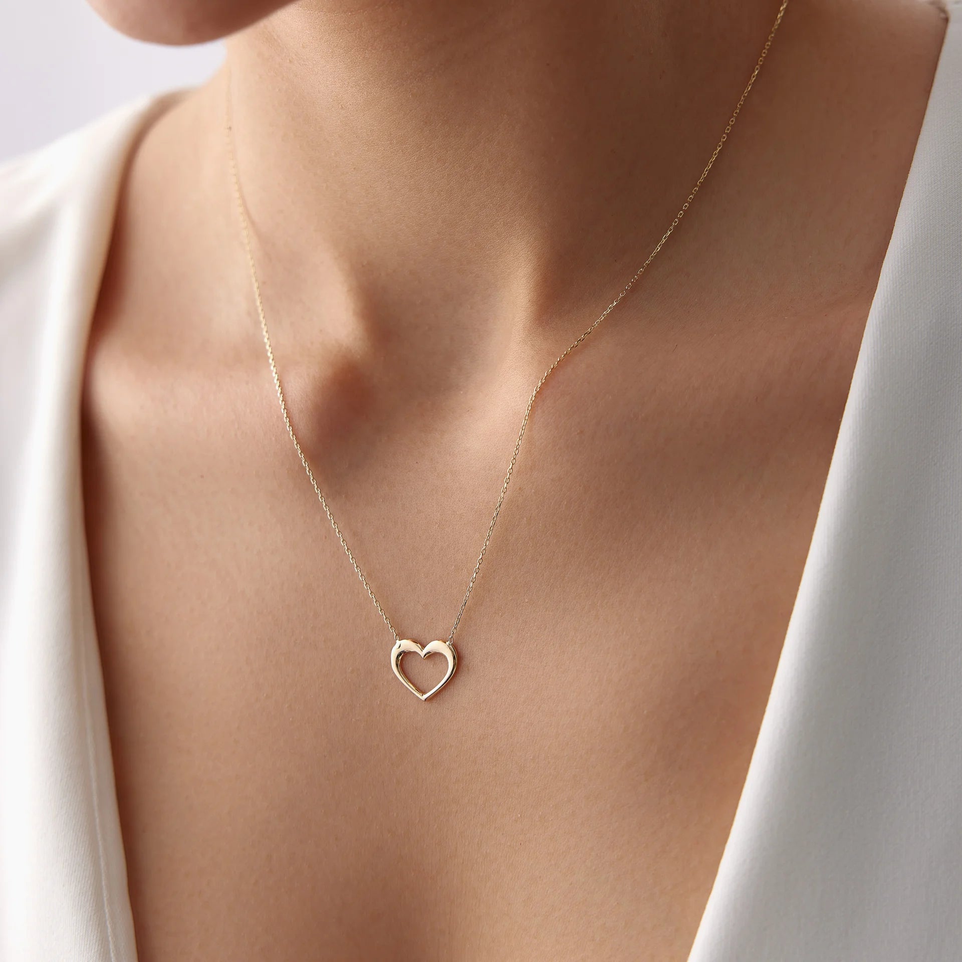 14 Ayar Altın Kalp Kolye