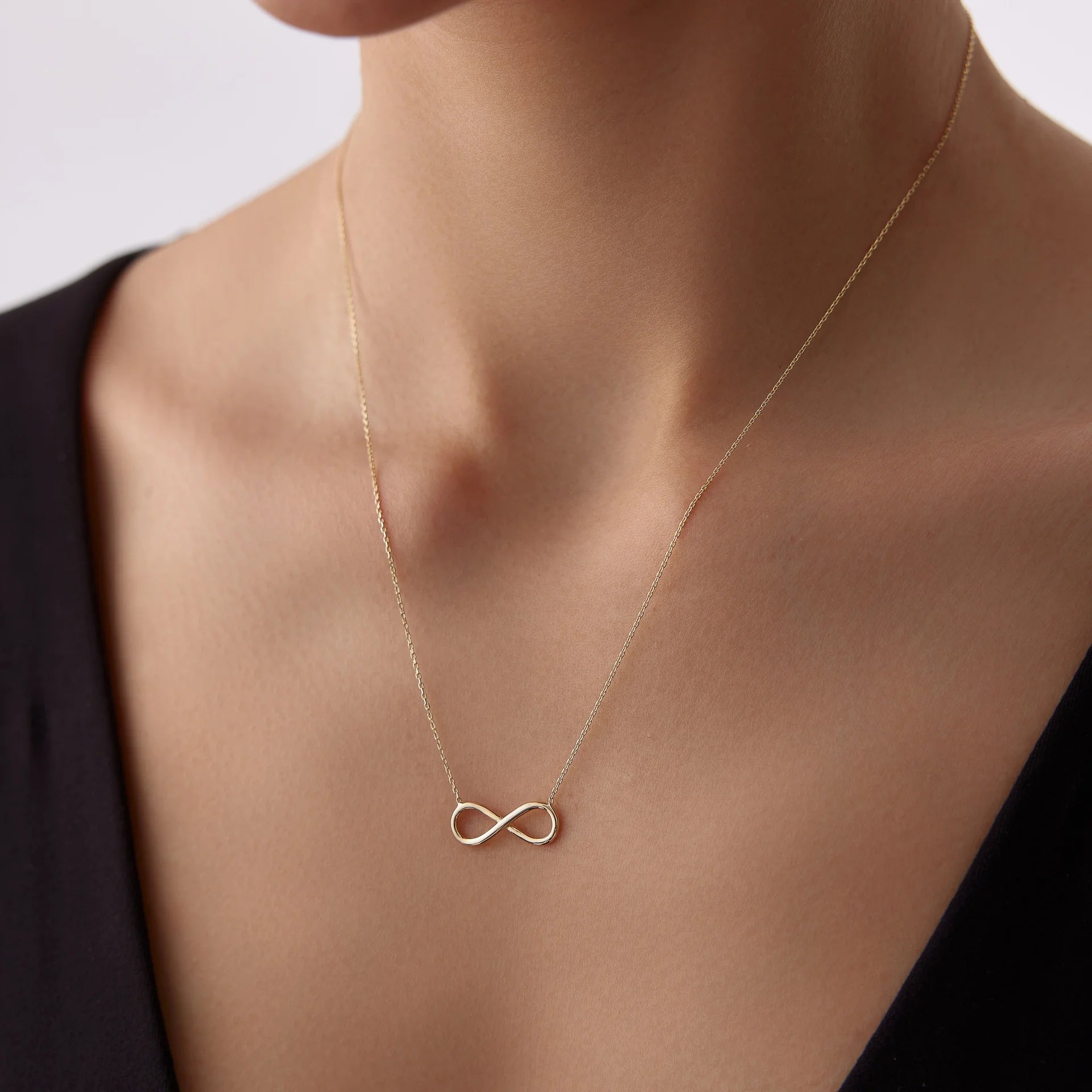 14 Ayar Altın Sonsuzluk Kolye